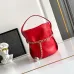 Prada Re-Edition Bucket Bag (4 Colors) – Red/Black/White/Brown Fabric with Gold-Tone Chain &amp; Triangle Logo #A59177