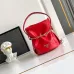Prada Re-Edition Bucket Bag (4 Colors) – Red/Black/White/Brown Fabric with Gold-Tone Chain &amp; Triangle Logo #A59177