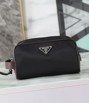 Prada Re-Nylon Pouch with Leather Trim 22x12.5x11cm #A63867