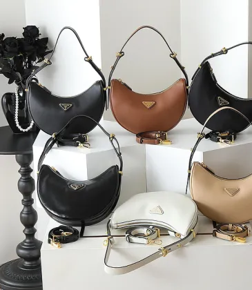Prada Crescent - Shaped Leather Shoulder Bags in Diverse Color Options size:22×18×6cm #A53924