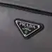 PRADA Men's Dark Gray Re-Nylon Crossbody Messenger Bag with Detachable Pouch – Iconic Triangle Logo Adjustable Strap #A58757