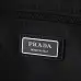 PRADA Men's Dark Gray Re-Nylon Crossbody Messenger Bag with Detachable Pouch – Iconic Triangle Logo Adjustable Strap #A58757