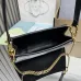 Prada 1BC261 2025 Autumn/Winter Retro Shoulder Bag - Black &amp; White Top Version with Chain Detail #A59499