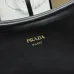 Prada 1BC261 2025 Autumn/Winter Retro Shoulder Bag - Black &amp; White Top Version with Chain Detail #A59499