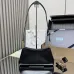 Prada 1BC261 2025 Autumn/Winter Retro Shoulder Bag - Black &amp; White Top Version with Chain Detail #A59499