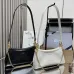 Prada 1BC261 2025 Autumn/Winter Retro Shoulder Bag - Black &amp; White Top Version with Chain Detail #A59499