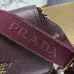 Prada 1BD314 Versatile Leather Crossbody Bag - Burgundy Top Version with Adjustable Logo Straps #A59497