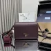 Prada 1BD314 Versatile Leather Crossbody Bag - Burgundy Top Version with Adjustable Logo Straps #A59497