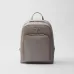 Prada Saffiano Leather Backpacks In Black And Grey With Signature Triangle Logo #A50840