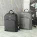 Prada Saffiano Leather Backpacks In Black And Grey With Signature Triangle Logo #A50840