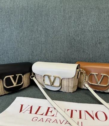 Valentino Garavani VLogo Signature Wicker - Leather Crossbody Bags in Assorted Colors size:21×10×6cm #A53898