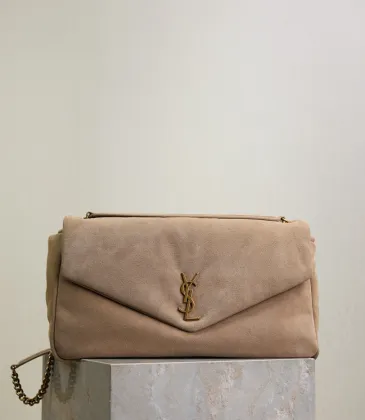 SAINT LAURENT Cassandra Envelope Clutch – Beige Suede Leather with Gold YSL Logo #A58763 SAINT LAURENT Cassandra Envelope Clutch – Beige Suede Leather with Gold YSL Logo #A58763