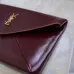 SAINT LAURENT Cassandra Envelope Clutch – Burgundy Smooth Leather with Gold YSL Logo (Detachable Chain Strap) #A58784
