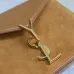 SAINT LAURENT Cassandra Envelope Crossbody Bag Set – Tan Leather-Suede &amp; Black Velvet with Gold YSL Logo (Detachable Chain Strap) #A58773
