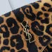 SAINT LAURENT Cassandra Envelope Shoulder Bag – Leopard-Print Calf Hair with Gold YSL Logo #A58764