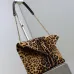 SAINT LAURENT Cassandra Envelope Shoulder Bag – Leopard-Print Calf Hair with Gold YSL Logo #A58764