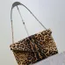 SAINT LAURENT Cassandra Envelope Shoulder Bag – Leopard-Print Calf Hair with Gold YSL Logo #A58764