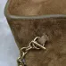 SAINT LAURENT Cassandre Envelope Chain Pouch – Camel Suede Leather with Gold YSL Logo #A58761
