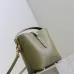 SAINT LAURENT Le 5 à 7 Small Bucket Bag – Olive Green Smooth Leather with Gold YSL Logo (Adjustable Crossbody Strap) #A58781