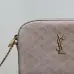 SAINT LAURENT Le 5 à 7 Small Bucket Bag – Taupe Suede Leather with Gold YSL Logo (Adjustable Crossbody Strap) #A58768