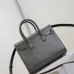 SAINT LAURENT Sac de Jour Small Tote Bag – Dark Gray Smooth Leather with Gold-Tone Hardware (Top Handles &amp; Crossbody Strap) #A58769