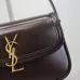 SAINT LAURENT Solferino Small Shoulder Bag – Deep Burgundy Box Leather with Iconic YSL Cassandre Closure  #A58758
