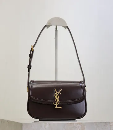 SAINT LAURENT Solferino Small Shoulder Bag – Deep Burgundy Box Leather with Iconic YSL Cassandre Closure  #A58758
