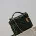 Saint Laurent 819285 GABY Mini Chain Cosmetic Bag - Dark Green Quilted Leather with Detachable Strap #A59505