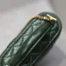 Saint Laurent 819285 GABY Mini Chain Cosmetic Bag - Dark Green Quilted Leather with Detachable Strap #A59505