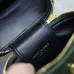 Saint Laurent 819285 GABY Mini Chain Cosmetic Bag - Dark Green Quilted Leather with Detachable Strap #A59505