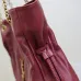 Saint Laurent 833948 Jamie 4.3 Large POCHON Bucket Bag - Burgundy Lambskin with Chain Strap #A59504