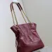 Saint Laurent 833948 Jamie 4.3 Large POCHON Bucket Bag - Burgundy Lambskin with Chain Strap #A59504