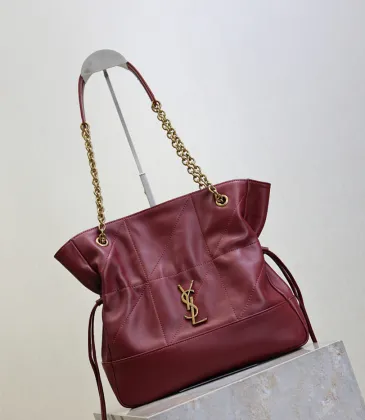 Saint Laurent 833948 Jamie 4.3 Large POCHON Bucket Bag - Burgundy Lambskin with Chain Strap #A59504 Saint Laurent 833948 Jamie 4.3 Large POCHON Bucket Bag - Burgundy Lambskin with Chain Strap #A59504
