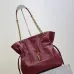 Saint Laurent 833948 Jamie 4.3 Large POCHON Bucket Bag - Burgundy Lambskin with Chain Strap #A59504