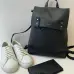 Saint Laurent Black Leather City Backpack with Metal Plaque Detail #A54607