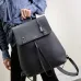 Saint Laurent Black Leather City Backpack with Metal Plaque Detail #A54607