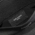 Saint Laurent Black Leather City Backpack with Metal Plaque Detail #A54607