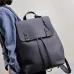 Saint Laurent Black Leather City Backpack with Metal Plaque Detail #A54607