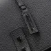 Saint Laurent Black Leather City Backpack with Metal Plaque Detail #A54607