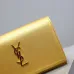 Saint Laurent CASSANDRE Chain Wallet (743364) - Gold, Italian Leather, Detachable Strap, 23×14×3cm #A59997