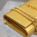 Saint Laurent CASSANDRE Chain Wallet (743364) - Gold, Italian Leather, Detachable Strap, 23×14×3cm #A59997