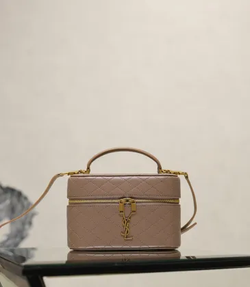 Saint Laurent GABY MINI Quilted Leather Vanity Case 18×11×6.5cm #A65022