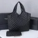 Yves Saint Laurent Black Quilted Leather Tote Bag With Gold Logo And Matching Pouch #A50844