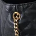 Yves Saint Laurent Black Quilted Leather Tote Bag With Gold Logo And Matching Pouch #A50844