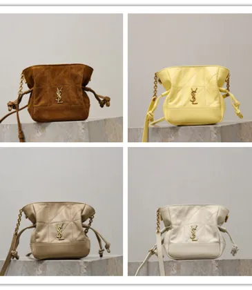 Saint Laurent Jamie Mini Crossbody Bag (859174) - Lambskin Leather, Drawstring Closure, 14.5×15.5×8cm #A59989 Saint Laurent Jamie Mini Crossbody Bag (859174) - Lambskin Leather, Drawstring Closure, 14.5×15.5×8cm #A59989