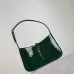 Yves Saint Laurent Green Patent Leather Hobo Bag With Gold Logo And Structured Design #A50817