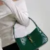 Yves Saint Laurent Green Patent Leather Hobo Bag With Gold Logo And Structured Design #A50817