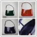 Yves Saint Laurent Green Patent Leather Hobo Bag With Gold Logo And Structured Design #A50817