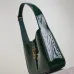 Yves Saint Laurent Green Patent Leather Hobo Bag With Gold Logo And Structured Design #A50817