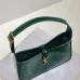 Yves Saint Laurent Green Patent Leather Hobo Bag With Gold Logo And Structured Design #A50817